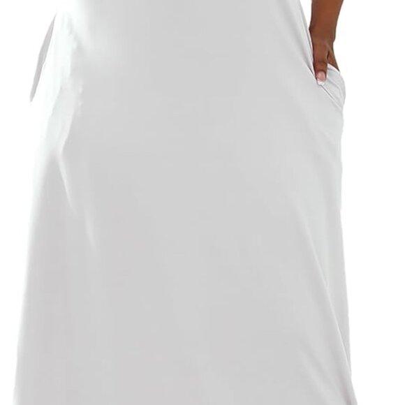 Women's Plus Size Maxi Dress V-Neck Spaghetti Strap Pockets Casual - Picture 1 of 5
